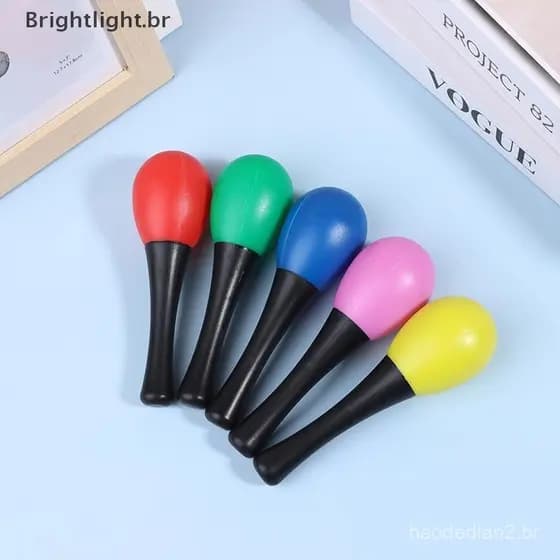 [brightlight.br] 2 Unidades De Plástico Maracas Areia Martelo Chocalho Shaker Percussão Instrumentos Musicais Brinquedos