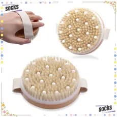 Escova de Massagem de Banho Portátil para Celulite e Problemas Linfáticos Relaxante Massagem Esfoliante a Seco para o Co