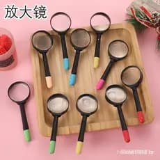 10PCS Pequena Lupa Preta de Brinquedo com Caneta Educacional de Desenho Animado para Crianças VHR8