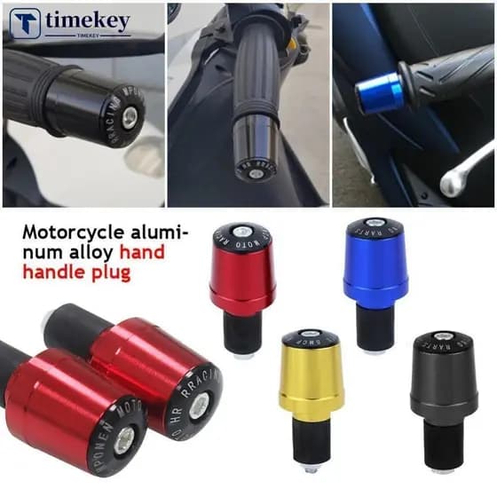 2 Pçs 7/8 " Guiador Da Motocicleta Apertos Barra Termina CNC Slider Vibração Pesos Pesados Plug Lidar Com Slider