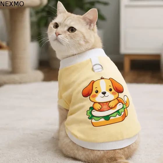 Pulôver De Cachorro NEXMO , Camiseta Confortável De Desenho Animado Para , Com Anel Em D , Malha Respirável , Colete Fin