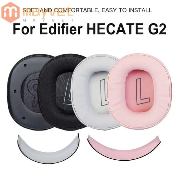 MAYVET 2 Unidades De Almofada De Ouvido De Substituição , Almofadas De Fone , Protetor Para Edifier HECATE G2