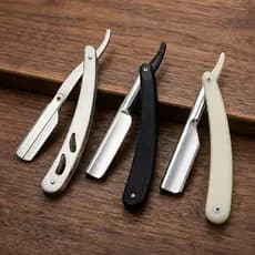 Navalha Reta De Barbeiro Lâmina Manual Profissional para Para Cuidados Faciais E Barba Homens