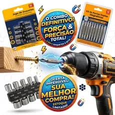 Kit Soquetes 5mm a 13mm com 9 Peças + 10 Bits Ponteiras para Parafusadeira – Jogo Profissional Completo