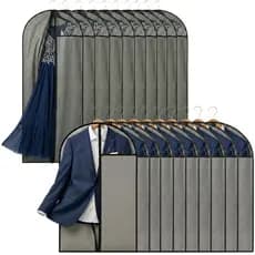 Kit 15 Capa Vestido e Terno Guardar Transportar Porta Terno Organizar Guarda Roupa Com Visor
