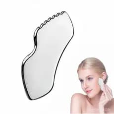 Ferramenta Gua Sha De Aço Inoxidável YWYeQiu-Massageador Facial E Pescoço Para Drenagem Linfática , Melhora A Circulação