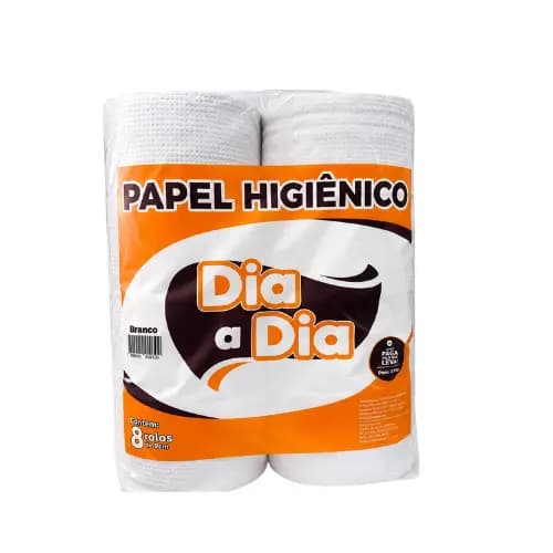 Papel Higiênico c/8 Rolão aprox.300 Metros Dia Dia Institucional e Industrial Econômico - 1,5kg