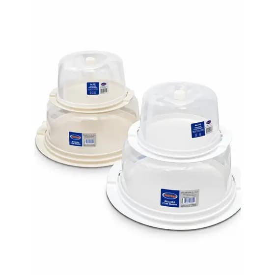 Queijeira e Boleira com Tampa Transparente Porta Bolo e Queijo Plástica Santana Grande e Média