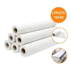 Kit Lençol Descartável Hospitalar Maca 70x50 Papel rolos