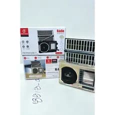 Rádio Portátil Retro AM FM com Energia Solar e Bluetooth - Rádio Recarregável com Entrada USB e Cartão SD para Casa, Via