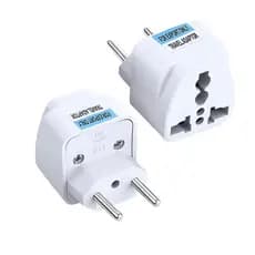 Adaptador Tomada Universal para Tomada Brasileira N, Conversor Tomada Internacional 2Pinos para Viagem, Tomada Adaptador