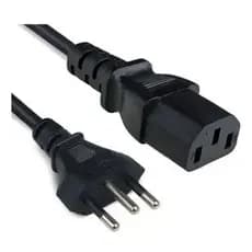 Cabo de Força Tripolar ABNT 3 | 1,45m | 10A/250V | Compatível com PC, Impressora e Monitor ⚡