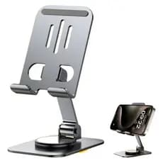Suporte de Mesa para Celular e Tablet ICECOOREL | Alumínio Ajustável 360° | Dobrável e Portátil