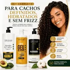 Kit Cachos Completo Ativador Gel Modelador Creme Pentear Profissional