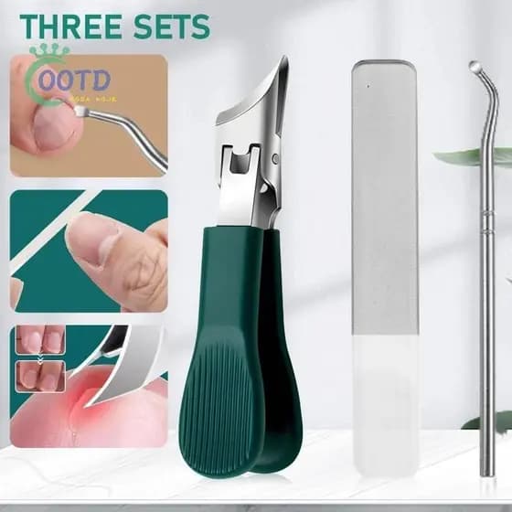 Moda Hoje 1/3 Pcs Cortador De Unhas De Abertura Grande Com Ponta Inclinada High-end Anti Respingo Única Armadura Groove