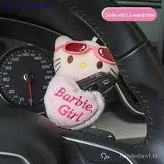 [newpros] Sanrio Hello Kitty Luzes De Direção Decoração Enfeites De Pelúcia Anime Pingente De Carro Joias Internas Acess
