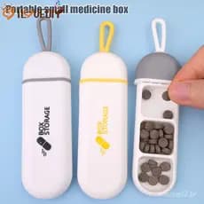 Organizador De Comprimidos De Viagem Para Uso Diário | Caixa Portátil Fina Medicamentos Com 3 Compartimentos , Material