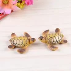 2 Peças Adorável Tartaruga Marinha Em Miniatura-Perfeita Para Decoração De Tanque De Peixes Pequena Simulada DIY Materia