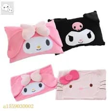 Fronha Grossa Dupla Face Fofa Para Crianças , Brinquedo De Pelúcia Hello Kitty Melody Kuromi Gemini De Desenho Animado