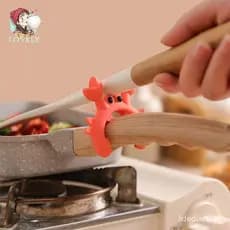 1PCS Rack Criativo Em Forma De Caranguejo , Descanso De Colher De Silicone De Qualidade Alimentar Para Tampo De Fogão ,