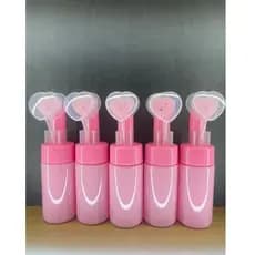 Frasco Pump de limpeza facial 120ML (coração rosa)
