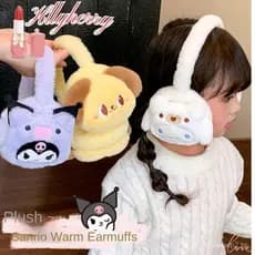 Almofadas De Ouvido Quentes , Aquecedores Anti-Frio Ajustáveis , Capas De Pelúcia Sanrio Anticongelantes