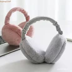 HUIJIANG Feminino Dobrável Earmuffs Bonito Macio Cor Pura Engrossar À Prova De Vento Crianças Mais Quente Bandana