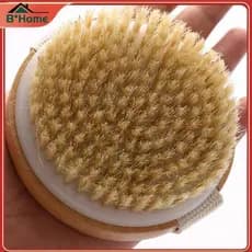 BHTH Escova De Banho De Madeira Massagem Corporal Esfoliação Cabelo De Cavalo ~