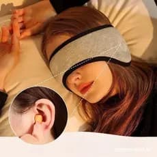 2 Pares de Tampões para Dormir, Redução de Ruído, Máscara de Olho Ajustável, Protetores de Viagem Isolados, Coch WVGD