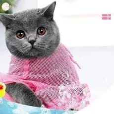 Saco De Banho Para Gatos De 1a Geração-Artefato Fixo Lavagem De Animais De Estimação Amarelo