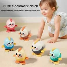 Novo Desenho Animado Em Movimento Infantil Pulando Frango Amarelo Brinquedo De Corda Divertido Animal Pequeno Que Pode S