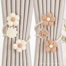 2 Peças de Prendedores de Cortina em Forma de Flor, Suporte em Forma de Flor, Clipe Criativo e Fofo WJPL