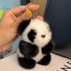 Bolsa feminina de pelúcia Panda joias de pelúcia chaveiro de carro tipo vison fofo * - e *