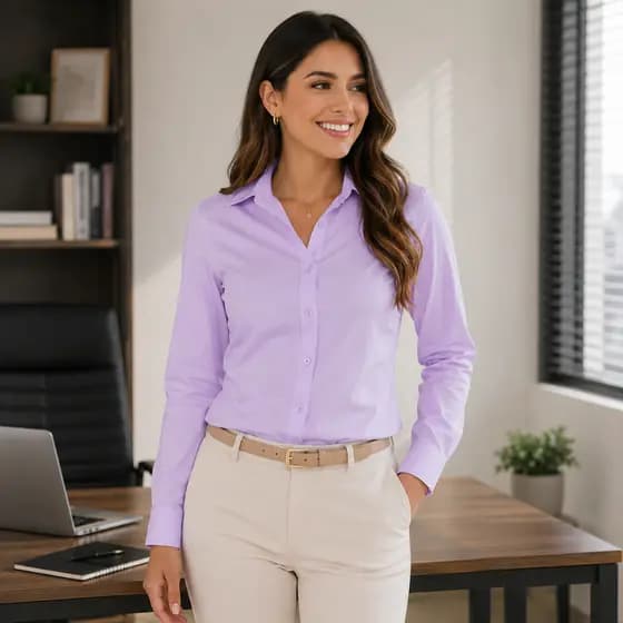 Camisas Social Femininas Novo Lançamentoestilo Simples  Camisas Com Botões Frontais