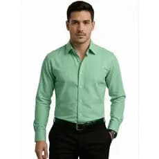 Camisa Social Listrada de Manga Longa com Acabamento Refinado
