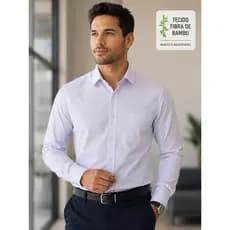 Camisa de negócios de manga comprida confortável