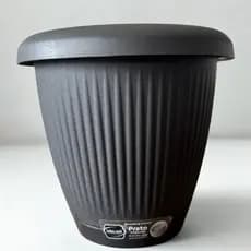 Vaso De Flor Planta Cor Preto Com Prato Anti Dengue 3,2 L Flores