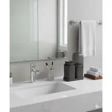Kit Duo Preto  para Banheiro Porta Escova com Dispenser para Liquido