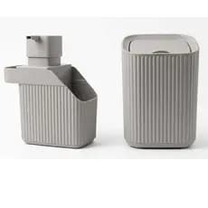 Kit Cozinha Porta Detergente e Lixeira Prática 3L - Usual Utilidades