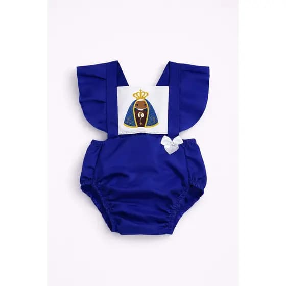 Romper Bebê Católico Nossa Senhora Aparecida – Veste de 1 a 11 meses - Look Bebê Menina