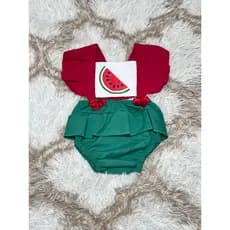 Romper Para Mesversario Melancia - 1 a 11 Meses -