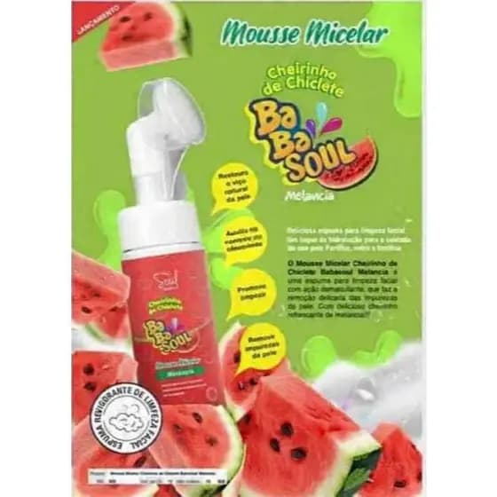 Mousse Micelar Babablu Melancia com 150ml Charmelle