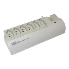 Filtro De Linha 6 Tomadas Bivolt - Pw Cor Bege 127V/220V