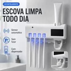 Porta Escova De Dentes Suporte Dispenser Com Esterilizador Uv Dispenser Pasta