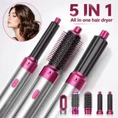 Secador de Cabelo Profissional Escova 5 em 1 Pente Modelador Kit Completo