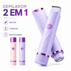 Depilador Eletrico Duplo Feminino Recarregável Aparador De Pelos Portátil Sem Dor