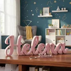 Letreiro Nome Personalizado Decorativo Infantil de Mesa e Estante L04