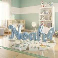 Letreiro Nome Personalizado Decorativo Infantil de Mesa e Estante L01