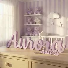Letreiro Nome Personalizado Decorativo Infantil de Mesa e Estante L08
