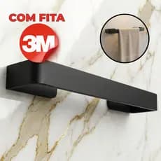 Porta Toalha Banheiro Lavabo Resistente Adesivo Dupla Face Premium Moderno Com Fita Dupla Face